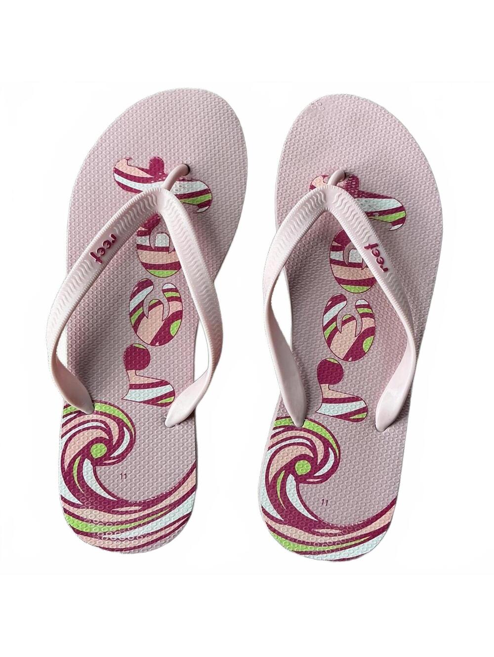 Women’s Pink Reef Beach Flip Flop Sandals Size 11